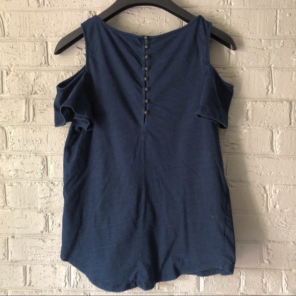 Lucky Brand Embroidered Cold Shoulder Top - Picture 5 of 9
